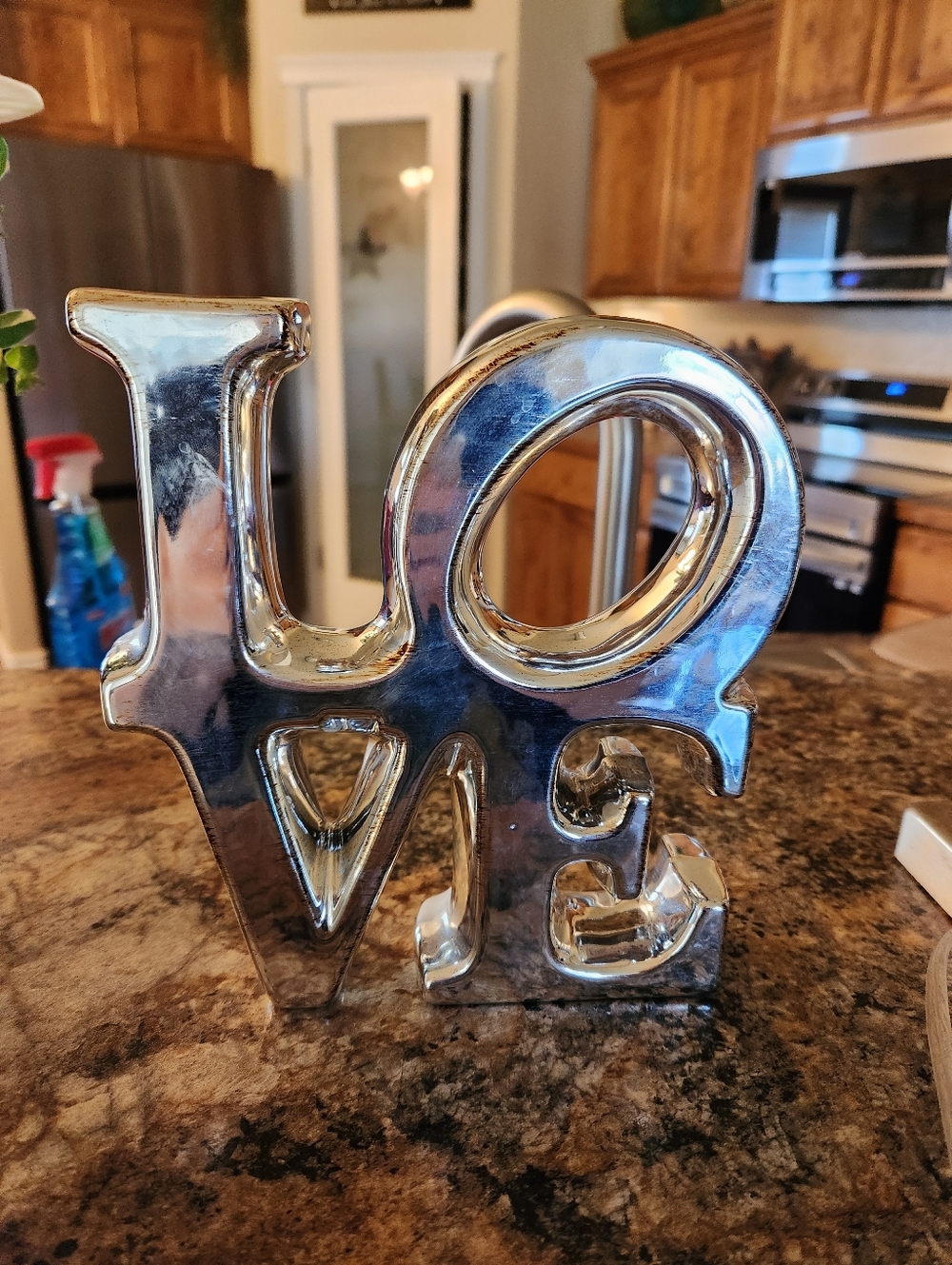 Silver 'LOVE' Decorative Sculpture